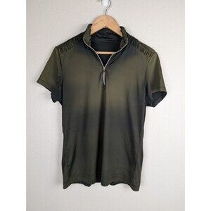 Tail Green Ombre Button Collar Activewear Pullover Short Sleeve Top M Golf 182